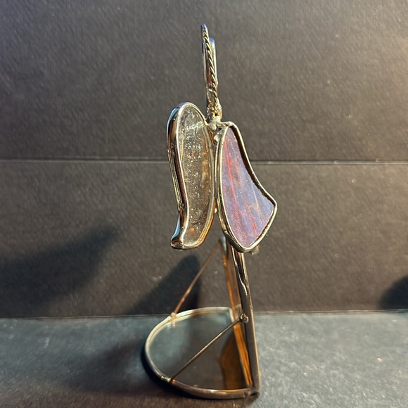 2x Stained Glass Angel Votive Or Tealight Candle Holder 7 inchesTall - Picture 5 of 9